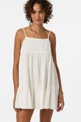 O'Neill Women's O'Riginals Rilee Cover-Up Dress in white front view