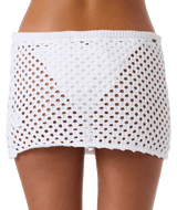 O'Neill Women's Zooey Cover-Up Mini Skirt in White front view