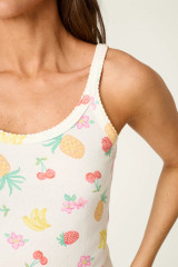 PJ Salvage Women's Viva la Vida Fruit Fiesta Cami ivory back view