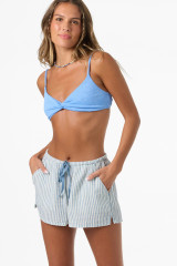O'Neill Women's Brenda Stripe Beach Shorts in Tofu side detail