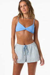 O'Neill Women's Brenda Stripe Beach Shorts in Tofu styled view