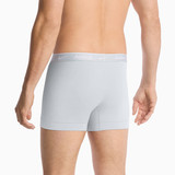 Nike Men's Essential Cotton Stretch Trunks Pure Platinum/Deep Royal Blue/Malachite back view