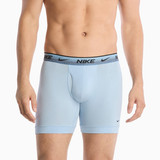 Nike Men's Essential Cotton Stretch Boxer Briefs Light Armory Blue front view