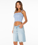 Roxy Women's Avalon Tube Top Cornflower Blue Stripe back view