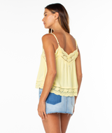 The Roxy Women’s Shadow Side Tank Top in Popcorn