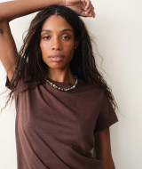 Marine Layer Tried & True Hemp Crew Tee Chocolate back