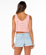 Roxy Women's Kayla Tank Top Murex Shell neckline detail