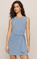 Z Supply Mattie Jersey Denim Mini Dress Indigo styling