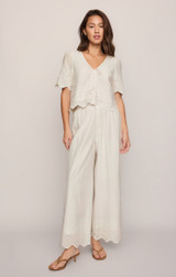 Z Supply Women's Oceanside Embroidered Top in White