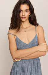 Z Supply Romy Striped Linen Maxi Dress detail view