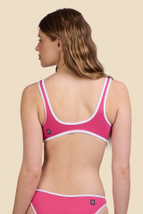 Jolyn Women's Larisa Bikini Top in Berry/White