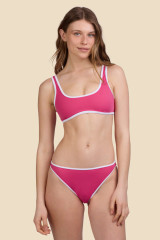 Jolyn Women's Dina Bikini Bottoms in Berry/White