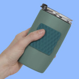 Speks Slabs Silicone Sensory Square Sticker in Mesh Green