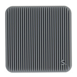 Speks Slabs Silicone Sensory Square Sticker in Groove Grey