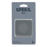 Speks Slabs Silicone Sensory Square Sticker in Groove Grey