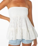 The Roxy Women's Savanna Breeze Skirt in Cloud Dancer