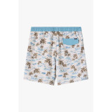 The O'Neill Men's Hermosa Elastic Waist Lined 17 inch Swim Trunks in Cream