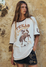 Spell Women's Texas Sweetheart Oversized Tee in Vintage Cream