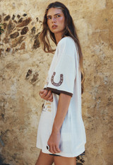 Spell Women's Texas Sweetheart Oversized Tee in Vintage Cream