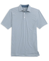 The Southern Tide Men's Coastal Breeze Meadowbrook Stripe Polo in Aged Denim