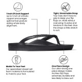 The Archies Footwear Arch Support Flip Flops in Black