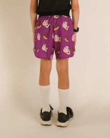 ChicknLegs Boys' Choccy Cows Running Shorts Choccy Cows Full back view