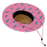 Chubbies Men's Straw Lifeguard Hat Pink Apex Swimmers bottom view
