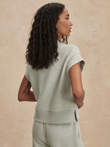 Varley Women's Gracee V-Neck Tank mint green marl back view