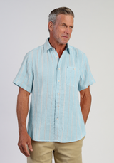 True Grit Men's Hampton Doublecloth Cotton Stripe Shirt