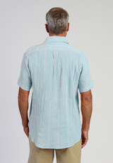 True Grit Men's Hampton Doublecloth Cotton Stripe Shirt