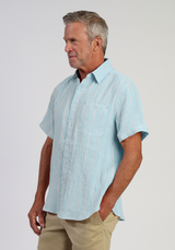 True Grit Men's Hampton Doublecloth Cotton Stripe Shirt