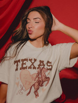 Livy Lu Texas Hearts & Horses Thrifted Tee LOVELETTERS CAMPAIGN TONYLI back view