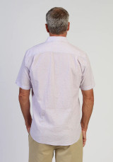 True Grit South Pacific Seersucker Shirt Light Blue back view