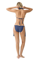 PQ Swim Women's Navy Mila Triangle Bikini Top