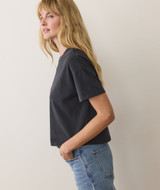 Marine Layer Women's Cloud 9 Crew Tee in Black