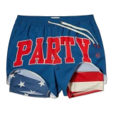 Party Pants Party Boy Game Changer Shorts navy blue front view