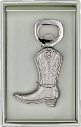 Saint Austin Company Boot Bottle Opener Silver Boot Front