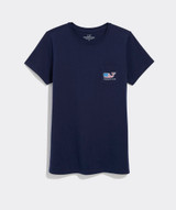 Vineyard Vines Women's Flag Whale Tee