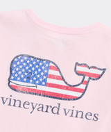 Vineyard Vines Women's Flag Whale Tee in Pink Drink