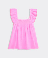 Vineyard Vines Girls' Ashe Gauze Top