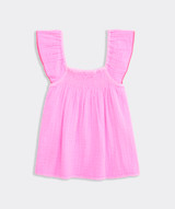 Vineyard Vines Girls' Ashe Gauze Top