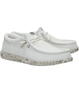 HeyDude Wally Funk Mesh Field Shoes Silver Birch Tea Leaf front view