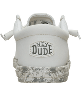 HeyDude Wally Funk Mesh Field Shoes Silver Birch Tea Leaf back view