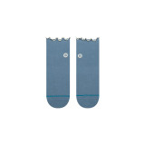 Stance Pop Ruffle Icon Quarter Socks Blue Front Lay