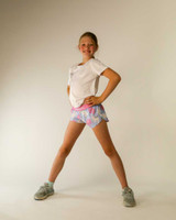 ChicknLegs Shorts Youth Girls 1.5In Animal Crackers full body view