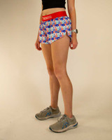 ChicknLegs Women's 1.5 In Split Shorts USA Picnic Left View