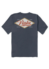 Vissla Corners Organic Pocket Tee Midnight Front back view
