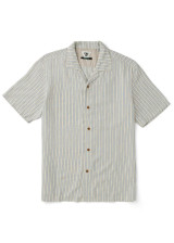 Vissla Hammer Land Short Sleeve Shirt Bone Back front angle