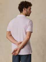 Faherty Men's Short Sleeve Breeze Polo Orchid Wake Stripe back view