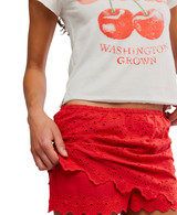 Free People Women's Eyes On You Skort High Risk Red product shot